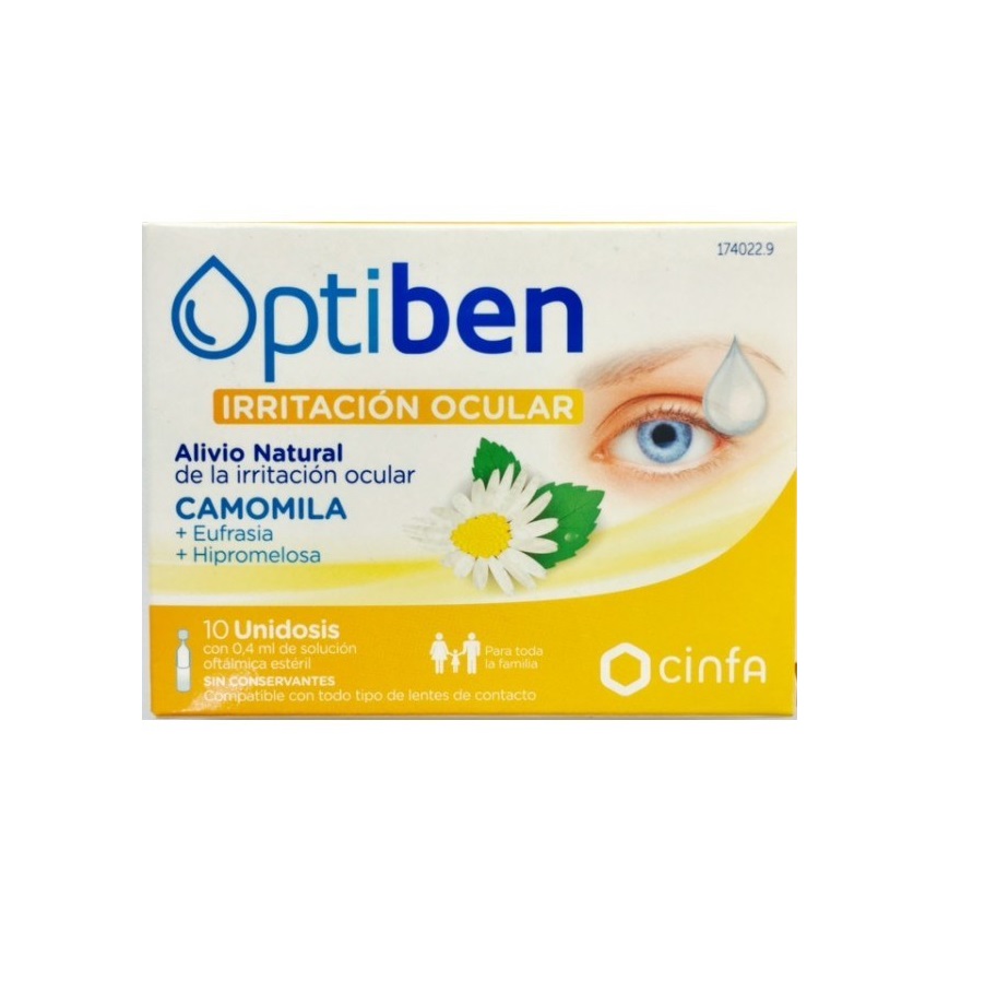 Optiben colirio irritación ocular 10 monodosis