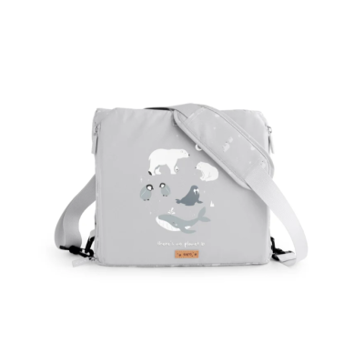Saro trona viaje 2 en 1 portable con almacenamiento